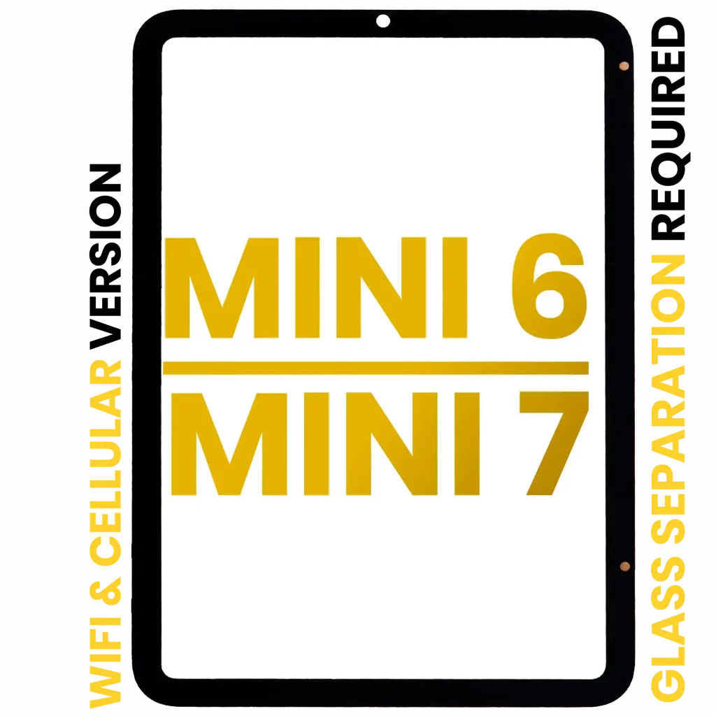 Digitizer For iPad Mini 6 (2021) / Mini 7 (2024) (WiFi / Cellular) (OCA Pre-Installed & Glass Separation Required) (Premium) (All Colors)