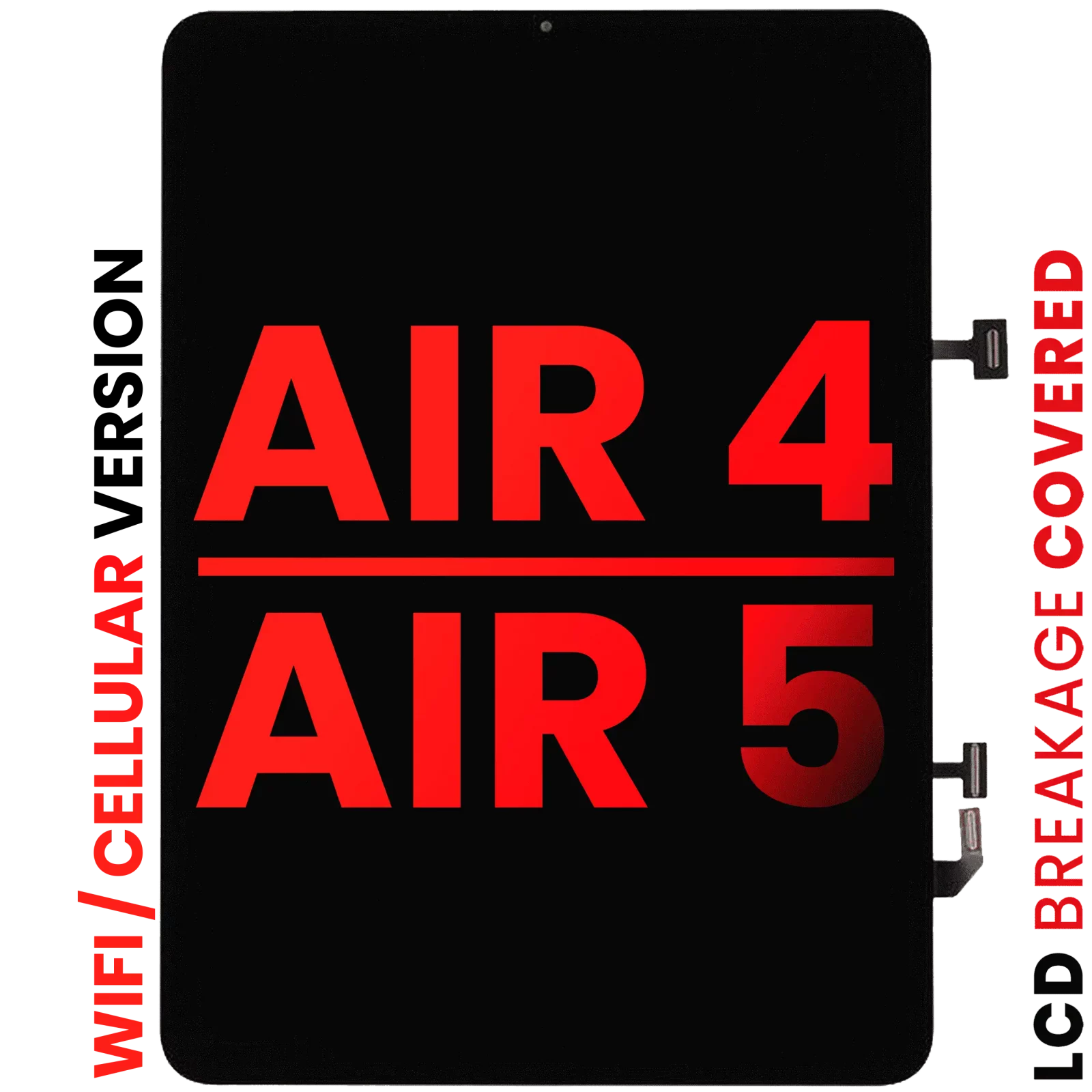 LCD Assembly With Digitizer For iPad Air 4 (2020) / iPad Air 5 (2022) (WiFi and Cellular) (Aftermarket Pro: XO7) (Black)