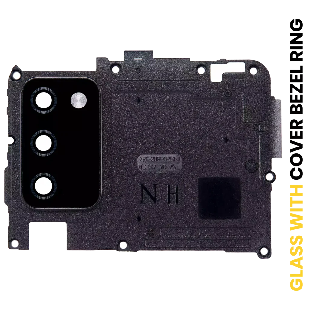 Back Camera Lens With Cover Bezel Ring For Samsung Galaxy A02S (A025 / 2020) (Black) (N Version)