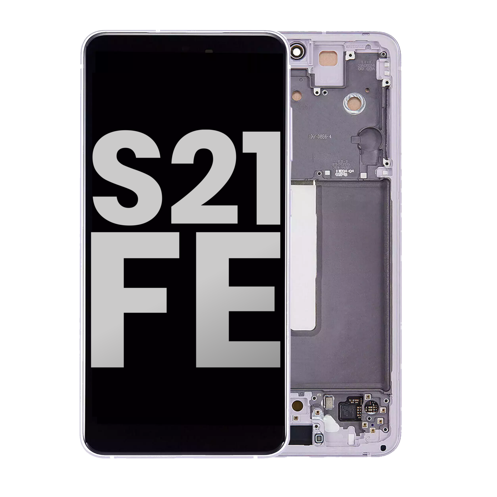 OLED Assembly With Frame For Samsung Galaxy S21 FE 5G (US & International) (Used OEM Pull: Grade A) (Lavender)