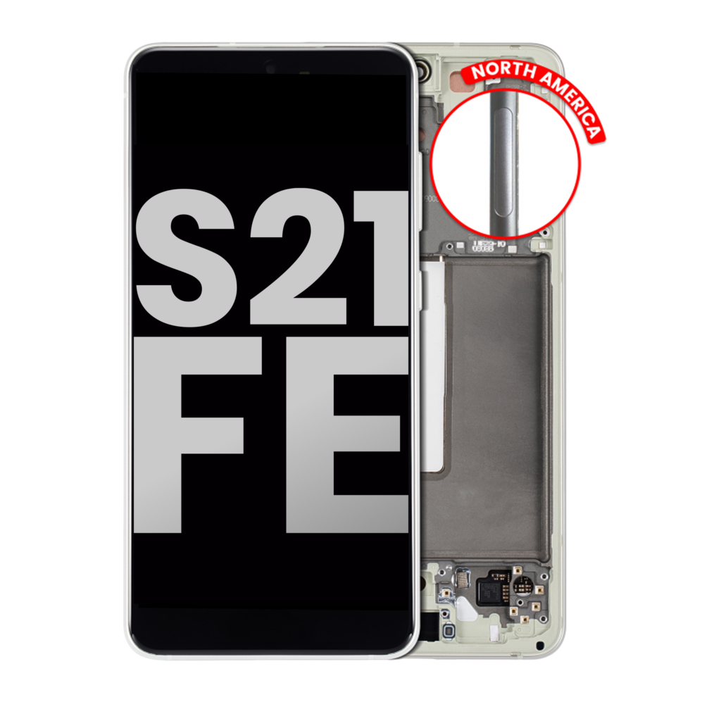 OLED Assembly With Frame For Samsung Galaxy S21 FE 5G (US & International) (Used OEM Pull: Grade A) (Olive)