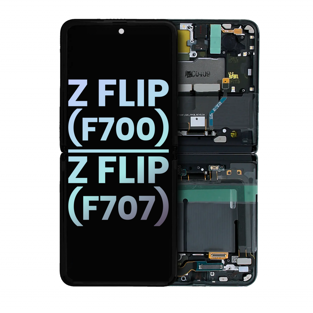 Inner OLED Assembly With Frame For Samsung Galaxy Z Flip 4G (F700) (Service Pack) (Mirror Black)
