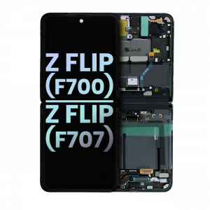 Inner OLED Assembly With Frame For Samsung Galaxy Z Flip 4G (F700) (Service Pack) (Mirror Black)