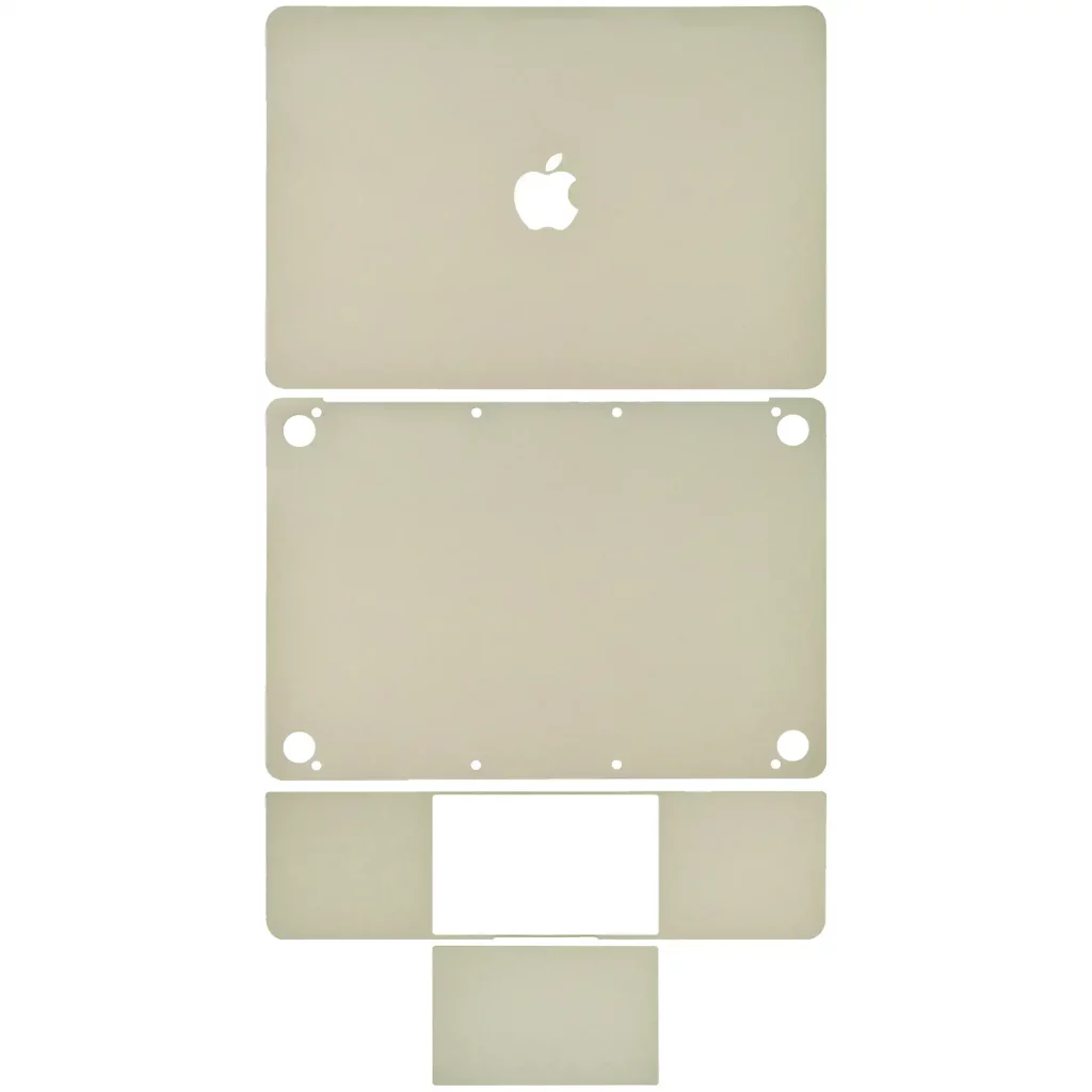 4in1 (Top, Bottom, Keyboard, Trackpad) Skin For MacBook 12"A1534 (2015-2017) (Gold)