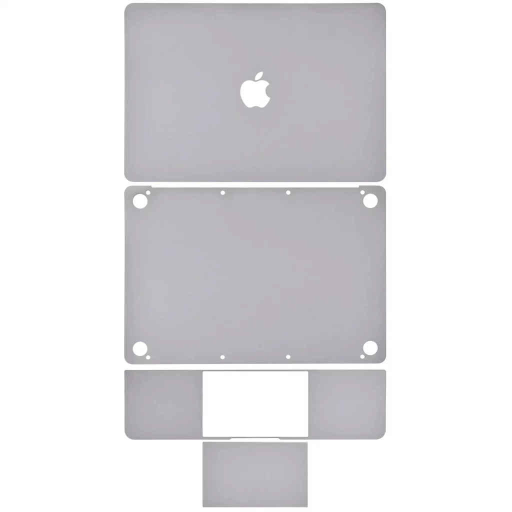4in1 (Top, Bottom, Keyboard, Trackpad) Skin For MacBook 12"A1534 (2015-2017) (Space Gray)