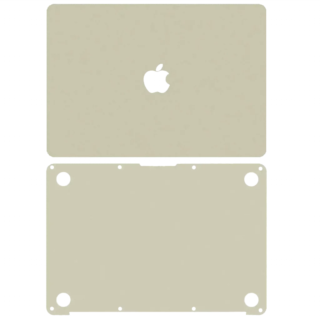 2 in 1 (Top and Bottom) Skin For MacBook 12" A1534 (2015-2017) (Gold)