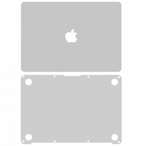 2 in 1 (Top and Bottom) Skin For MacBook 12" A1534 (2015-2017) (Silver)