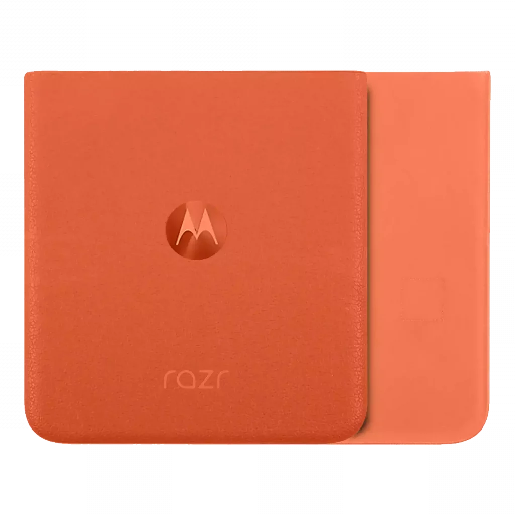 Back Cover Glass For Motorola Razr / Razr 50 (XT2453 / 2024) (Genuine OEM) (Spritz Orange)