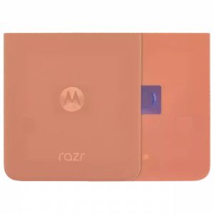 Back Cover Glass For Motorola Razr Plus / Razr 50 Ultra (XT2451 / 2024) / Razr Plus 2025 (XT2557 / 2025) (Genuine OEM) (Peach