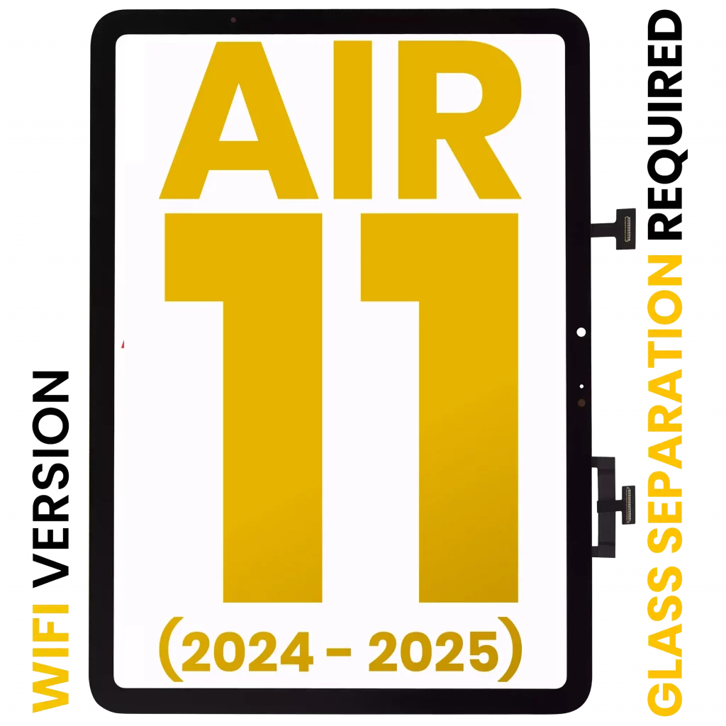 Digitizer For iPad Air 11" (2024 / 2025 / 2026) (OCA Pre-Installed & Glass Separation Required) (Premium) (WiFi Only) (Black)