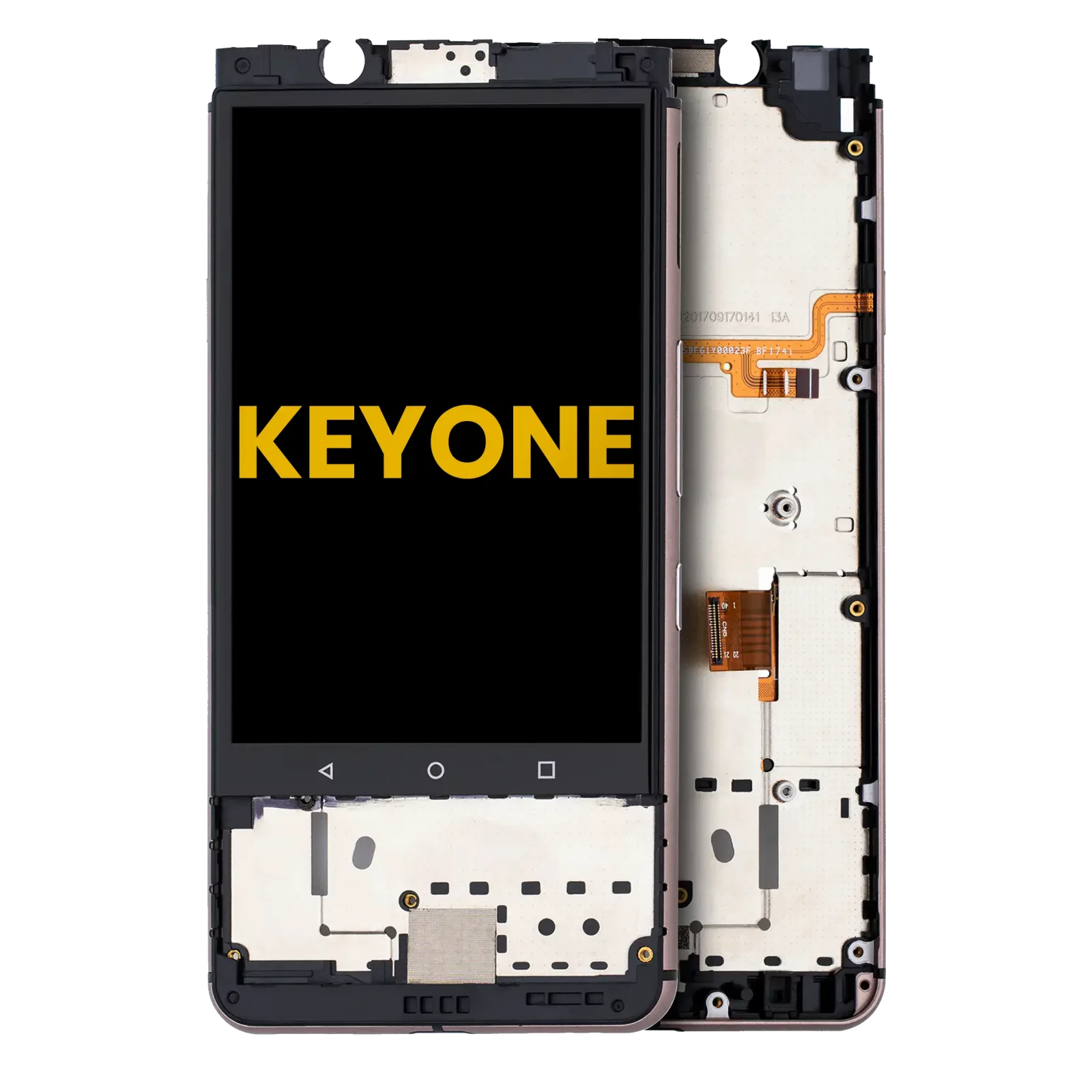 LCD Assembly With Frame For BlackBerry KEYone (Refurbished) (Bronze)