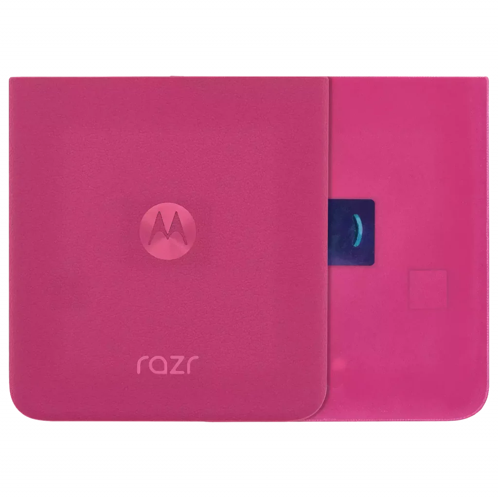 Back Cover Glass For Motorola Razr Plus / Razr 50 Ultra (XT2451 / 2024) / Razr Plus 2025 (XT2557 / 2025) (Genuine OEM) (Hot Pink)