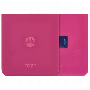 Back Cover Glass For Motorola Razr Plus / Razr 50 Ultra (XT2451 / 2024) / Razr Plus 2025 (XT2557 / 2025) (Genuine OEM) (Hot Pink)