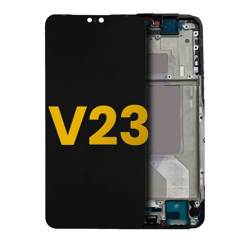 OLED Assembly With Frame For Vivo V23 5G (Refurbished) (Stardust Black)