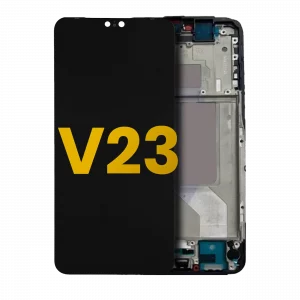 OLED Assembly With Frame For Vivo V23 5G (Refurbished) (Stardust Black)