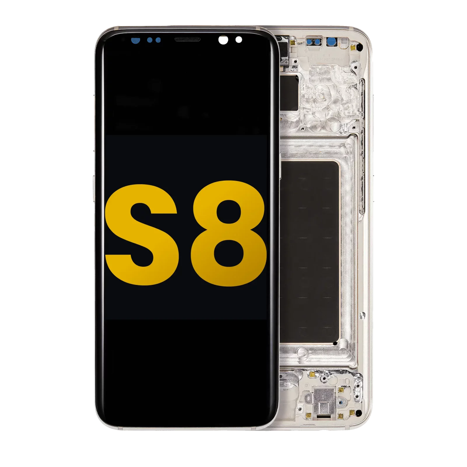 OLED Assembly With Frame For Samsung Galaxy S8 (Refurbished) (Arctic Silver)