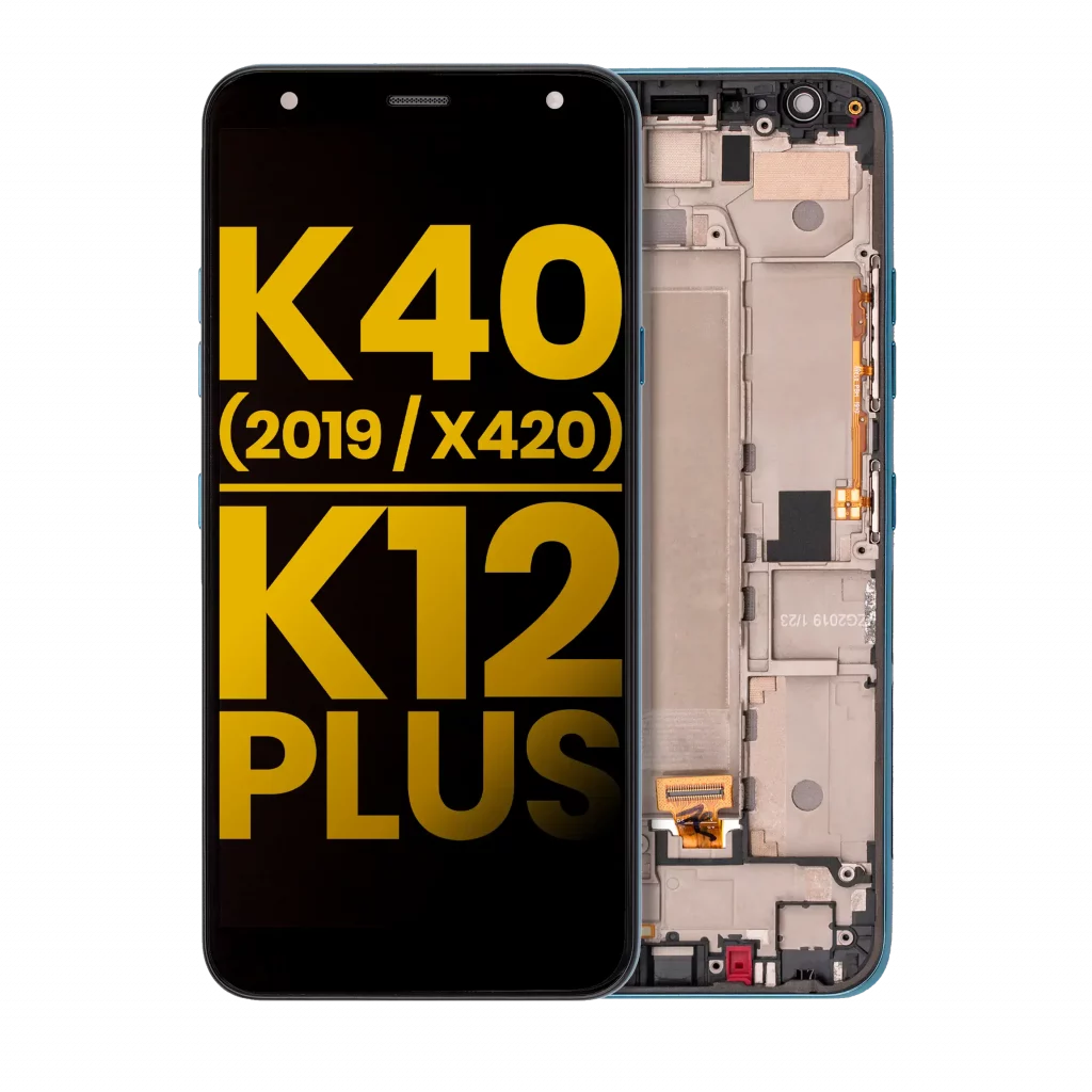 LCD Assembly With Frame For LG K40 (2019 / X420) / K12 Plus (Refurbished) (Blue)