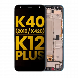 LCD Assembly With Frame For LG K40 (2019 / X420) / K12 Plus (Refurbished) (Blue)