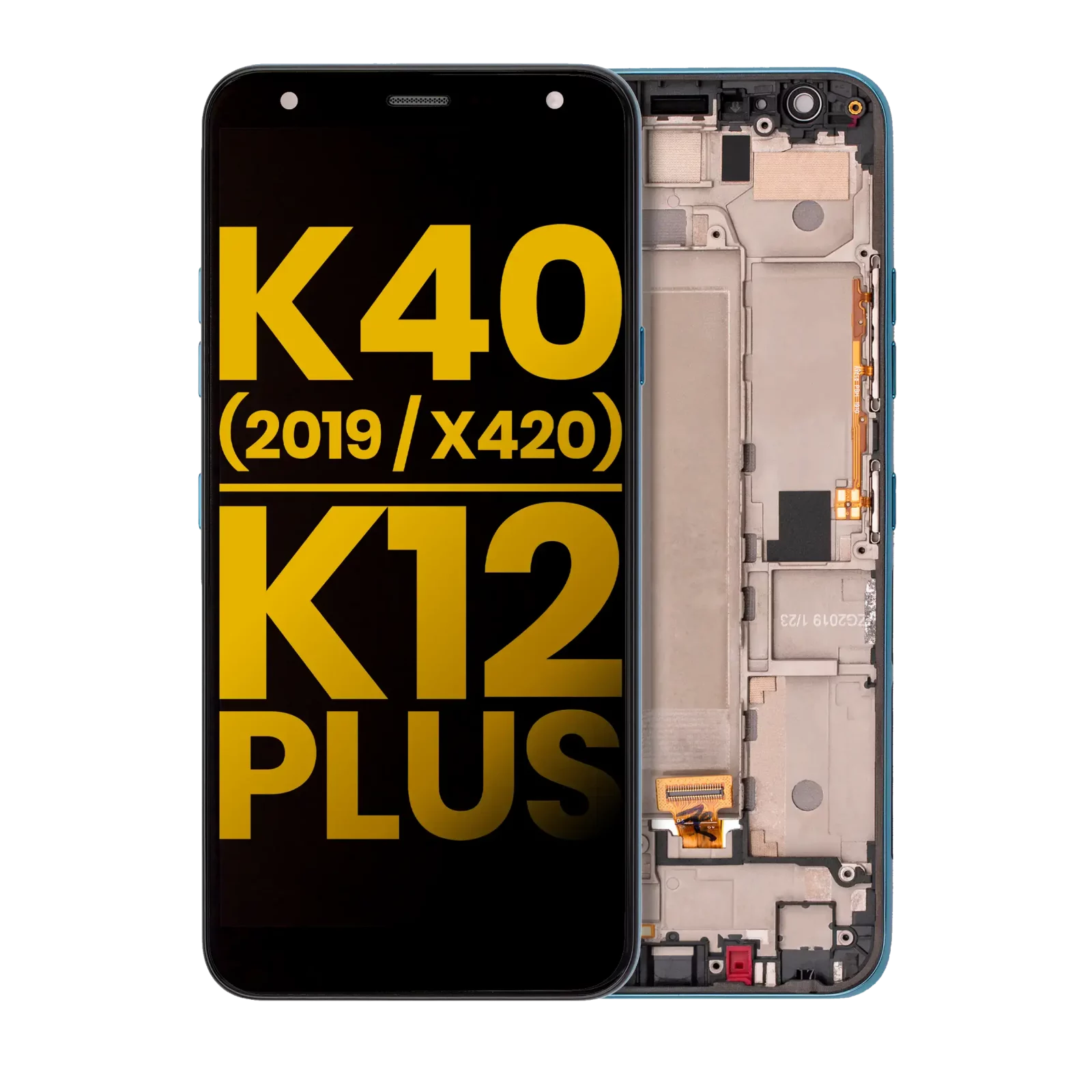 LCD Assembly With Frame For LG K40 (2019 / X420) / K12 Plus (Refurbished) (Blue)