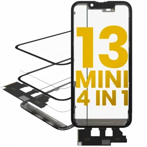 4 in 1 Short Flex (Digitizer Touch With Glass + OCA + Frame Pre-installed) For iPhone 13 Mini (OCA Master)