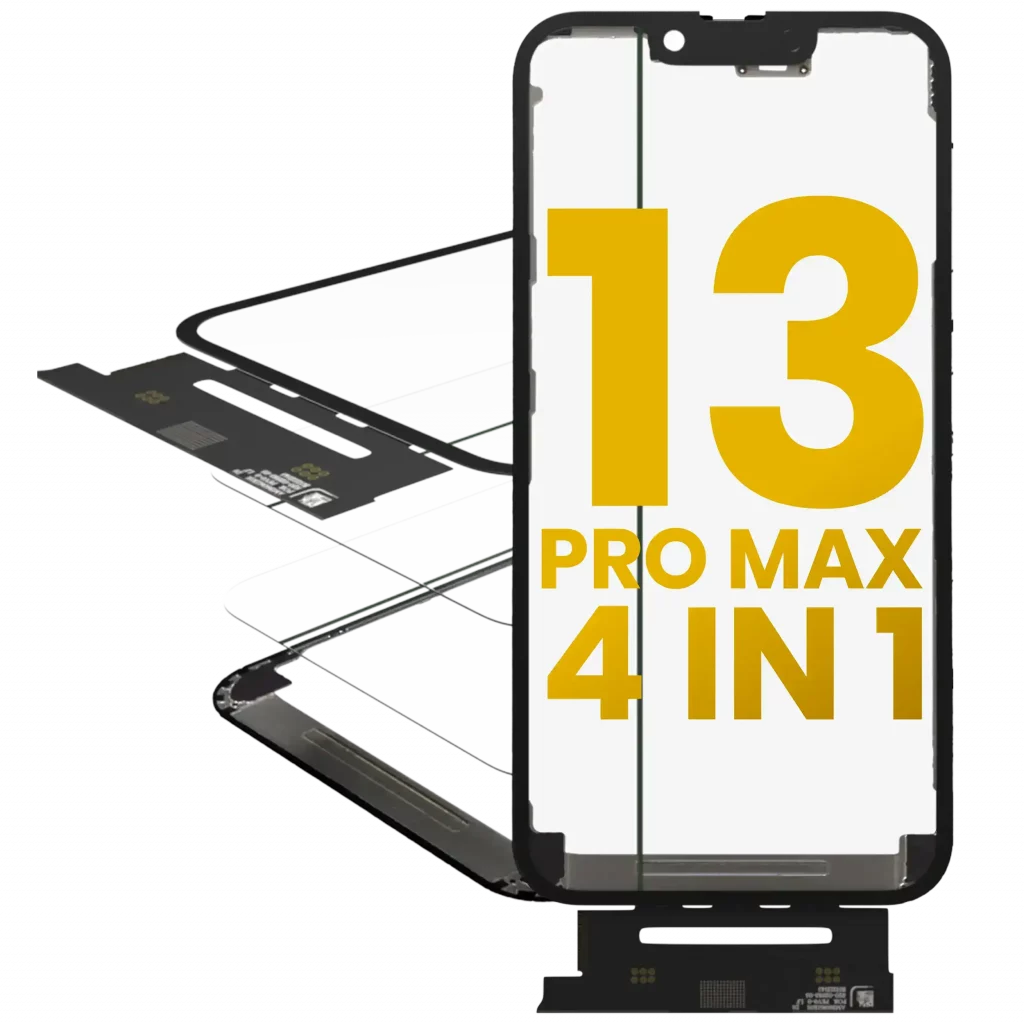 4 in 1 Short Flex (Digitizer Touch With Glass + OCA + Frame Pre-installed) For iPhone 13 Pro Max (OCA Master)