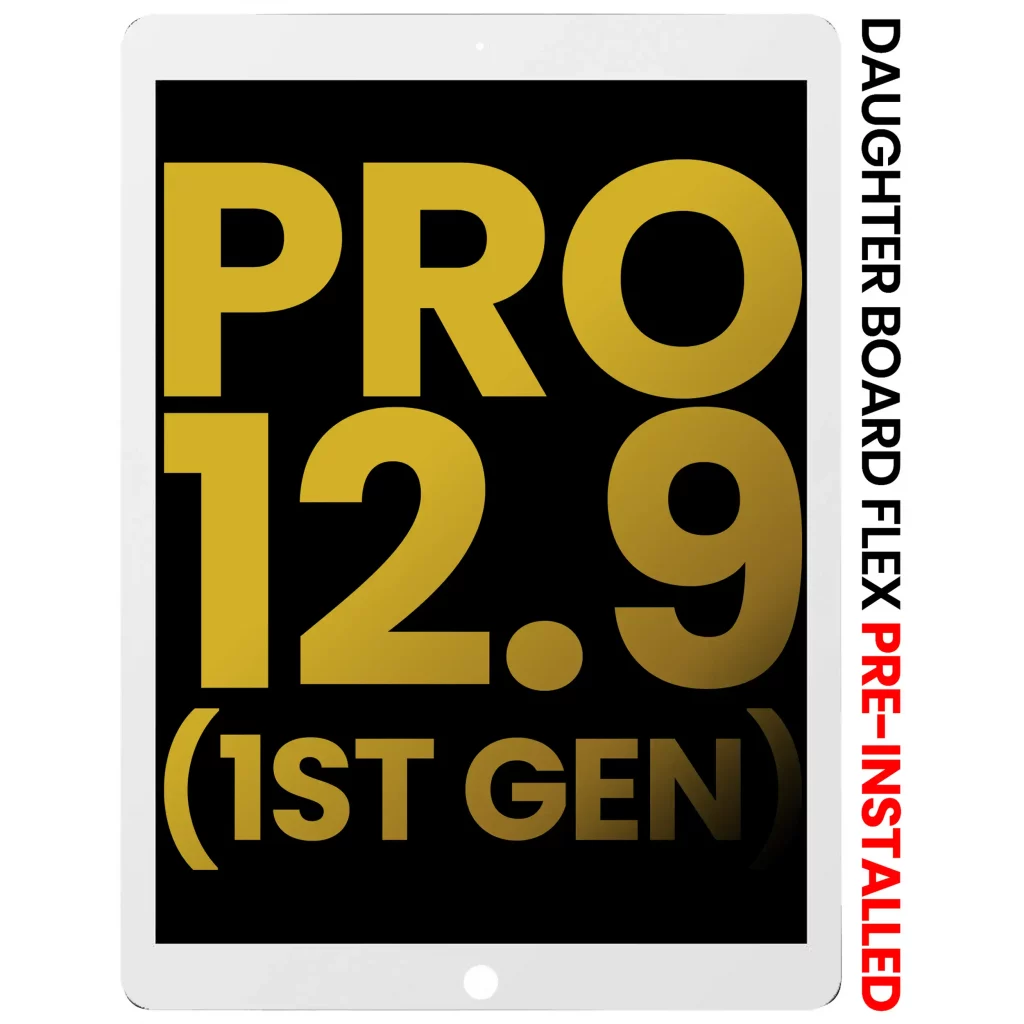 LCD Assembly With Digitizer & Daughter Board Flex Pre-Installed For iPad Pro 12.9" 1st Gen (2015) (Refurbished) (White)