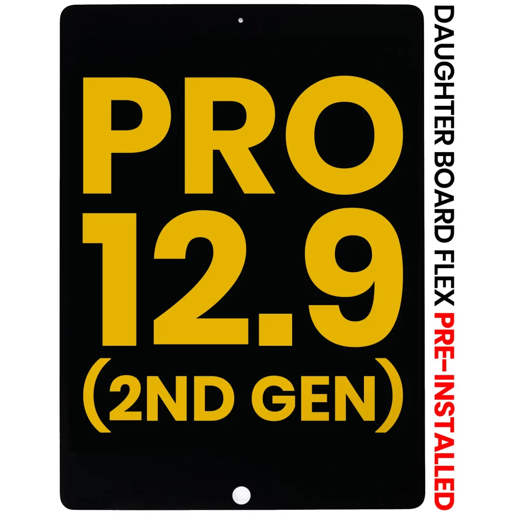 LCD Assembly With Digitizer & Daughter Board Flex Pre-Installed For iPad Pro 12.9" 2nd Gen (2017) (Refurbished) (Black)