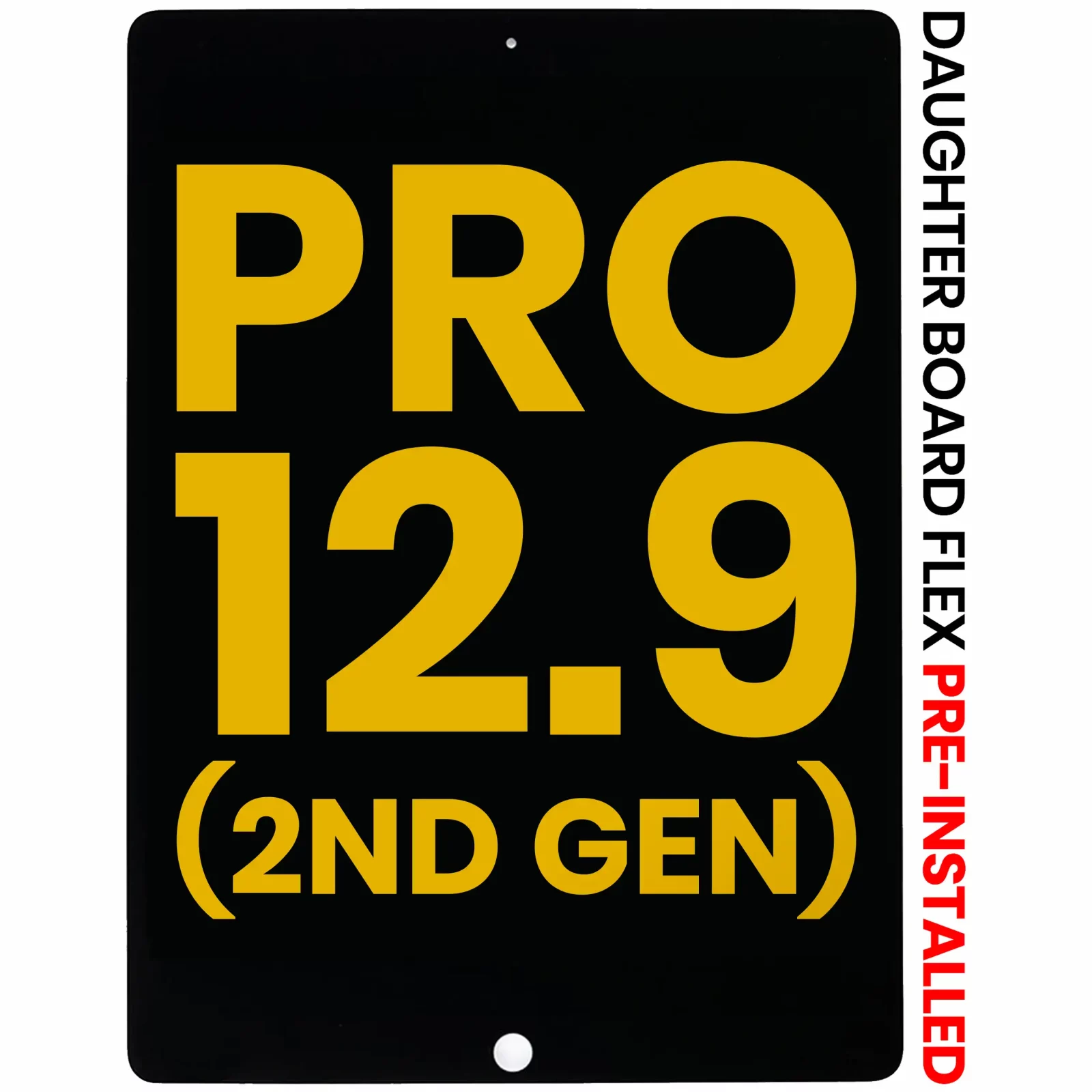 LCD Assembly With Digitizer & Daughter Board Flex Pre-Installed For iPad Pro 12.9" 2nd Gen (2017) (Refurbished) (Black)