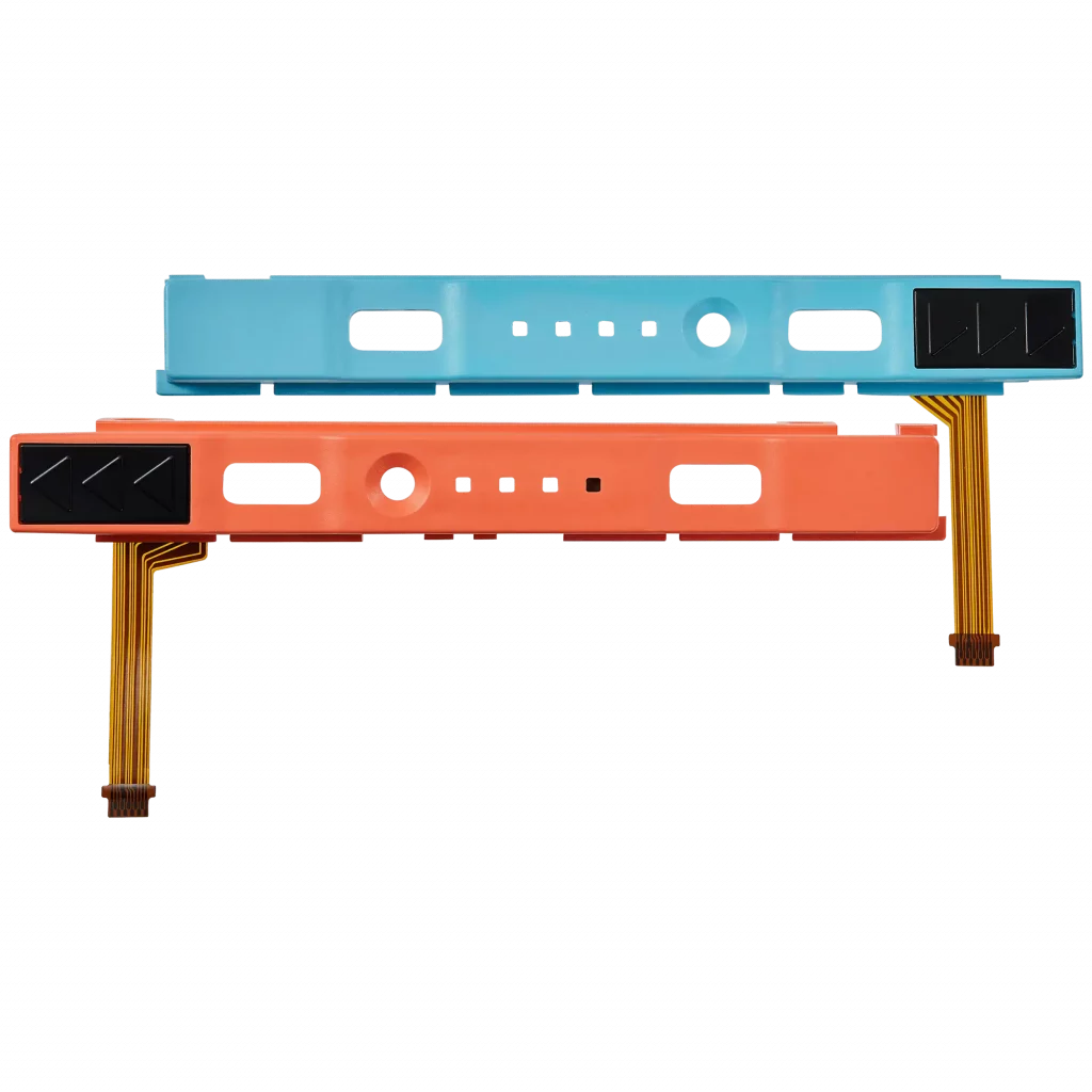 Plastic Rail (Right+Left) With Flex Cable for Nintendo Switch 2 (Blue/ Orange)