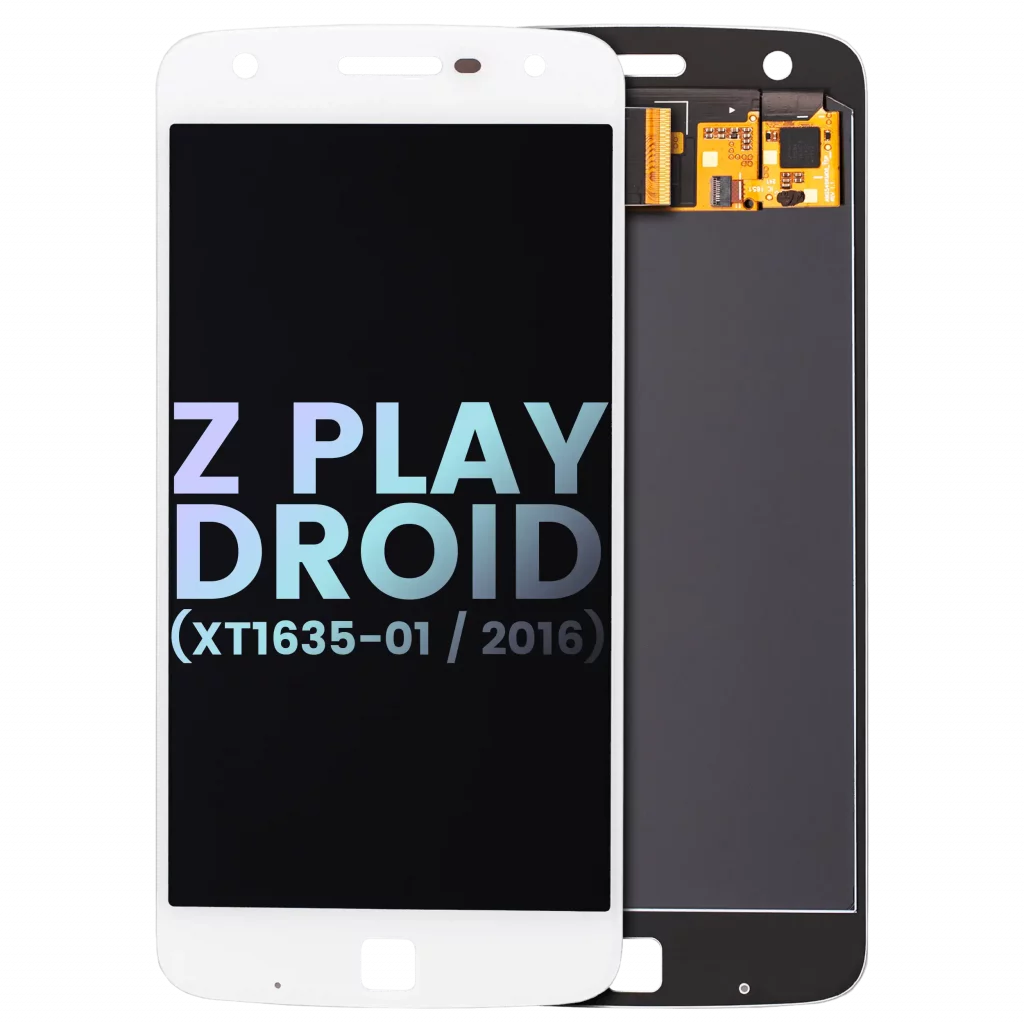 LCD Assembly Without Frame For Motorola Moto Z Play Droid (XT1635-01 / 2016) (Genuine OEM) (White)