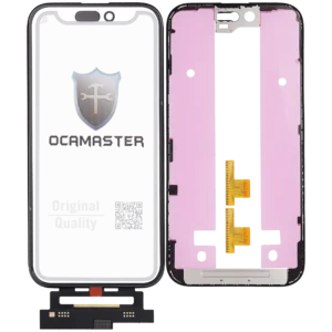 4 in 1 Short Flex (Digitizer Touch With Glass + OCA + Frame Pre-installed) For iPhone 15 (OCA Master)