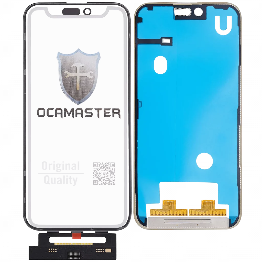 4 in 1 Short Flex (Digitizer Touch With Glass + OCA + Frame Pre-installed) For iPhone 15 Pro Max (OCA Master)