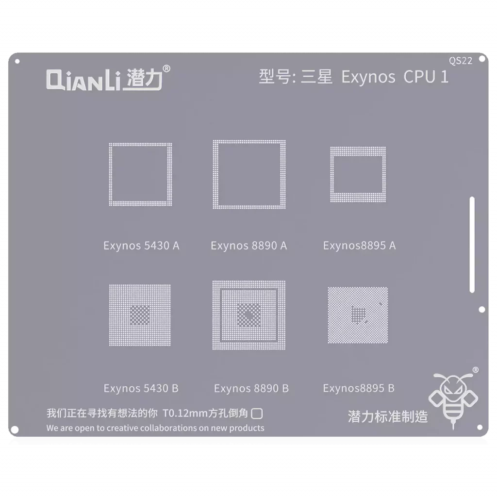 Bumblebee Stencil (QS22) Samsung Exynos CPU1 (Qianli) 5430A / B 8890A / B 8895A / B