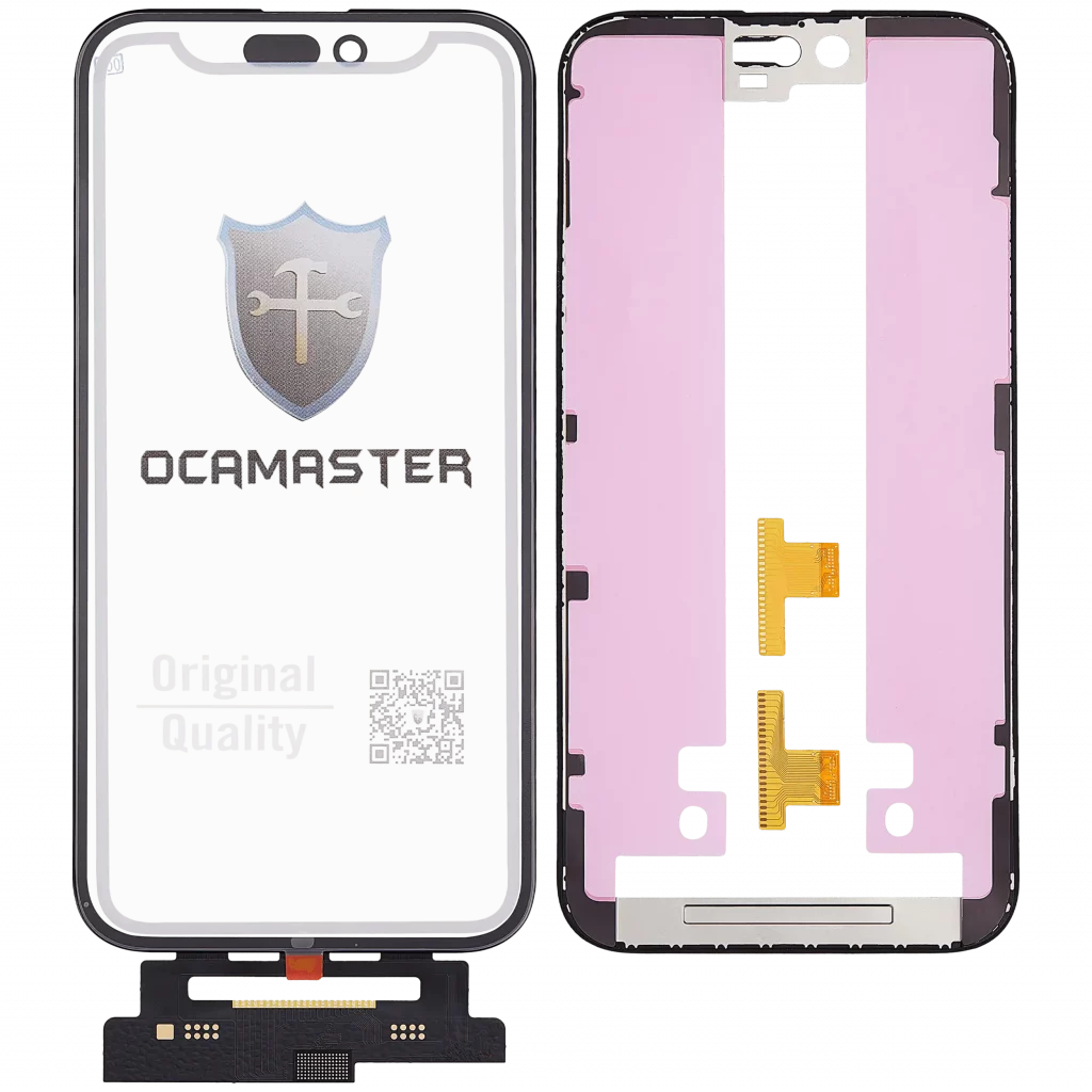 4 in 1 Short Flex (Digitizer Touch With Glass + OCA + Frame Pre-installed) For iPhone 15 Plus (OCA Master)