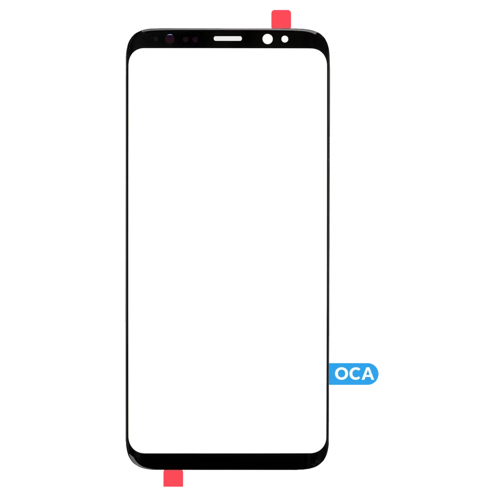 Front Glass With OCA Pre-Installed For Samsung Galaxy S8 Plus (Black) (125 um)