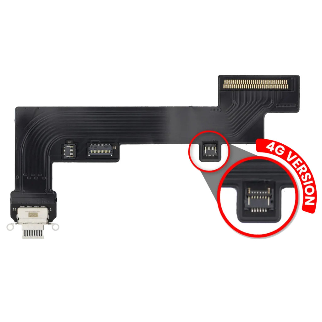 Charging Port Flex Cable For iPad Air 4 / iPad Air 5 (Cellular) (Aftermarket Plus) (White)