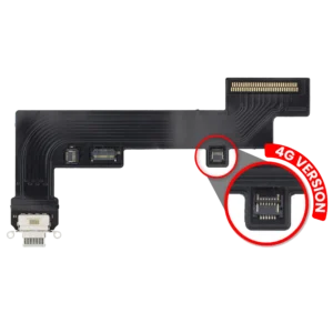 Charging Port Flex Cable For iPad Air 4 / iPad Air 5 (Cellular) (Aftermarket Plus) (White)