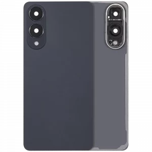 Back Cover Glass With Camera Lens For Samsung Galaxy S25 Edge (No Logo) (Aftermarket Plus) (Titanium Jetblack)