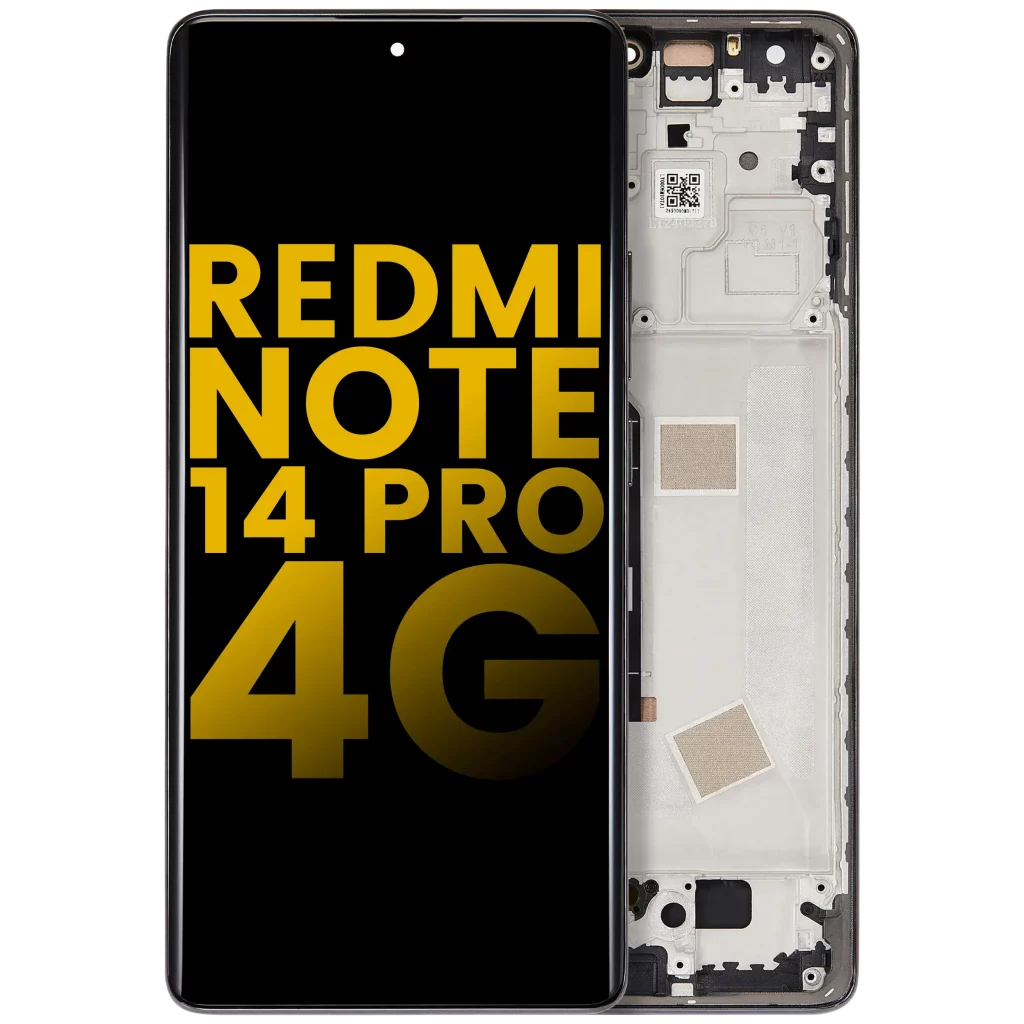 OLED Assembly With Frame For Xiaomi Redmi Note 14 Pro 4G (Refurbished) (Midnight Black)