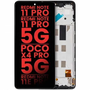 OLED Assembly With Frame For Xiaomi Redmi Note 11 Pro / Note 11 Pro 5G / Xiaomi Poco X4 Pro 5G / Redmi Note 11E Pro (Aftermarket Plus) (All Colors)