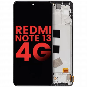 OLED Assembly With Frame For Xiaomi Redmi Note 13 4G (Aftermarket Plus) (Midnight Black)