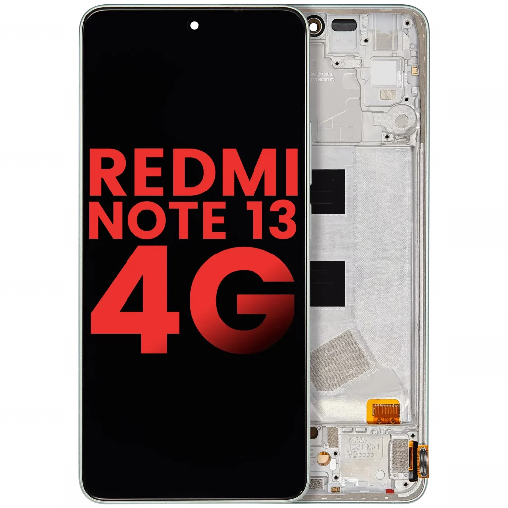 OLED Assembly With Frame For Xiaomi Redmi Note 13 4G (Aftermarket Plus) (Mint Green)