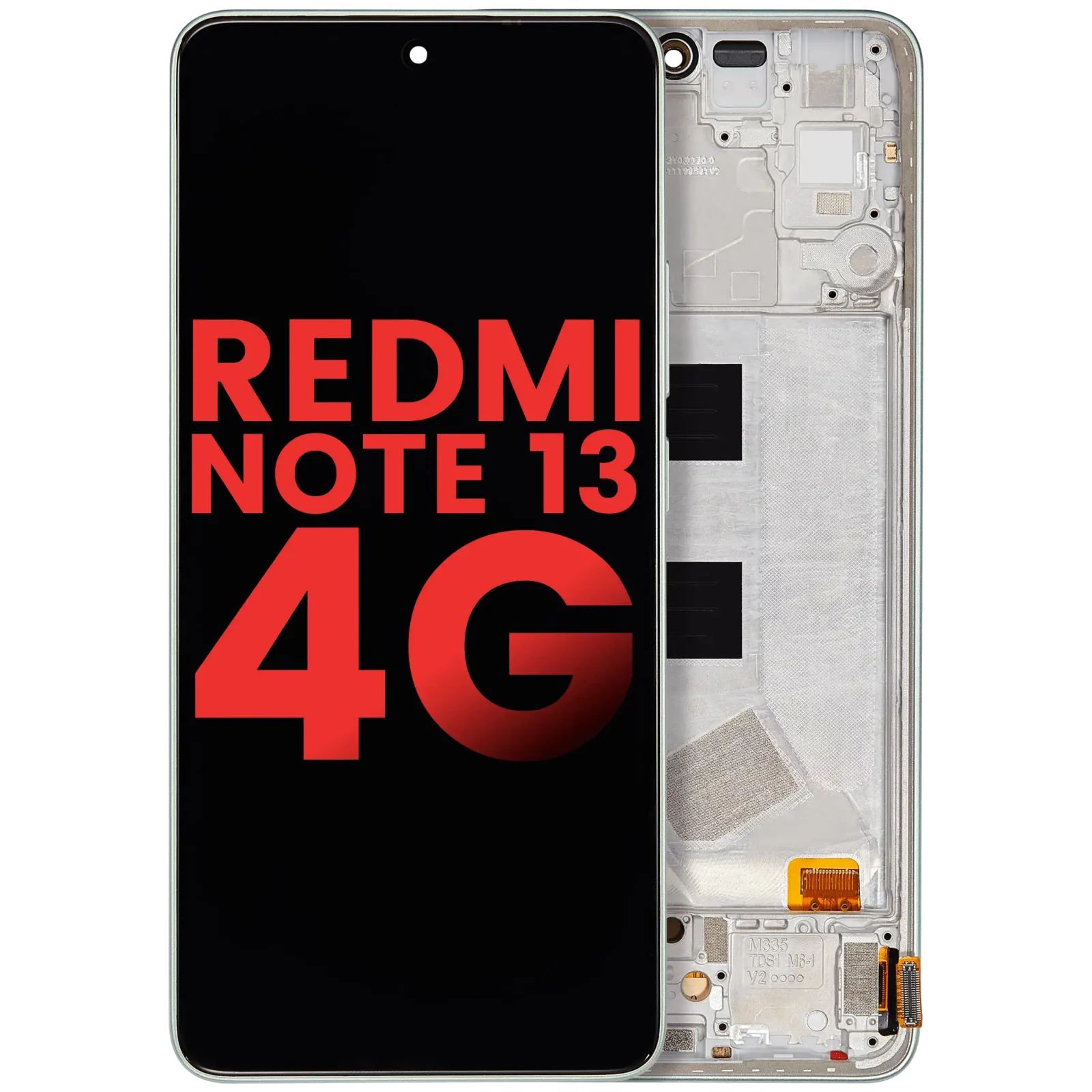 OLED Assembly With Frame For Xiaomi Redmi Note 13 4G (Aftermarket Plus) (Mint Green)