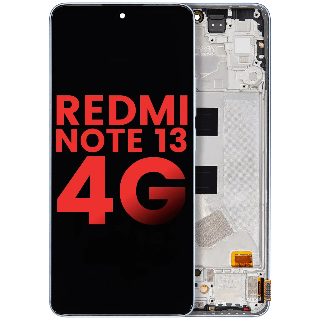 OLED Assembly With Frame For Xiaomi Redmi Note 13 4G (Aftermarket Plus) (Ice Blue)