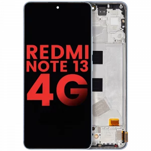 OLED Assembly With Frame For Xiaomi Redmi Note 13 4G (Aftermarket Plus) (Ice Blue)