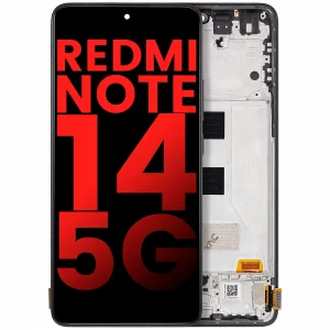 OLED Assembly With Frame For Xiaomi Redmi Note 14 5G (Aftermarket Plus) (Midnight Black)