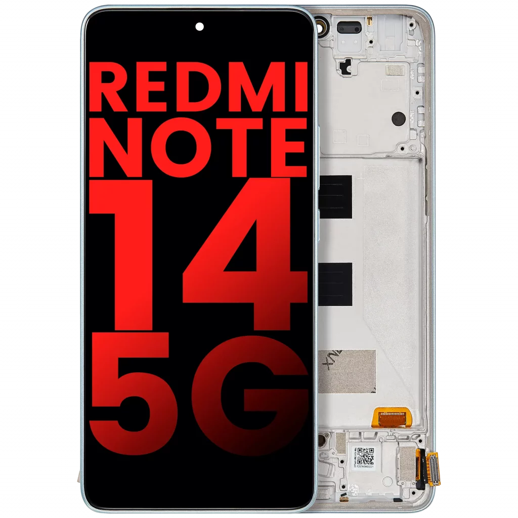 OLED Assembly With Frame For Xiaomi Redmi Note 14 5G (Aftermarket Plus) (Coral Green)