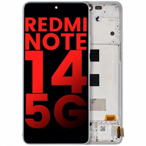 OLED Assembly With Frame For Xiaomi Redmi Note 14 5G (Aftermarket Plus) (Coral Green)