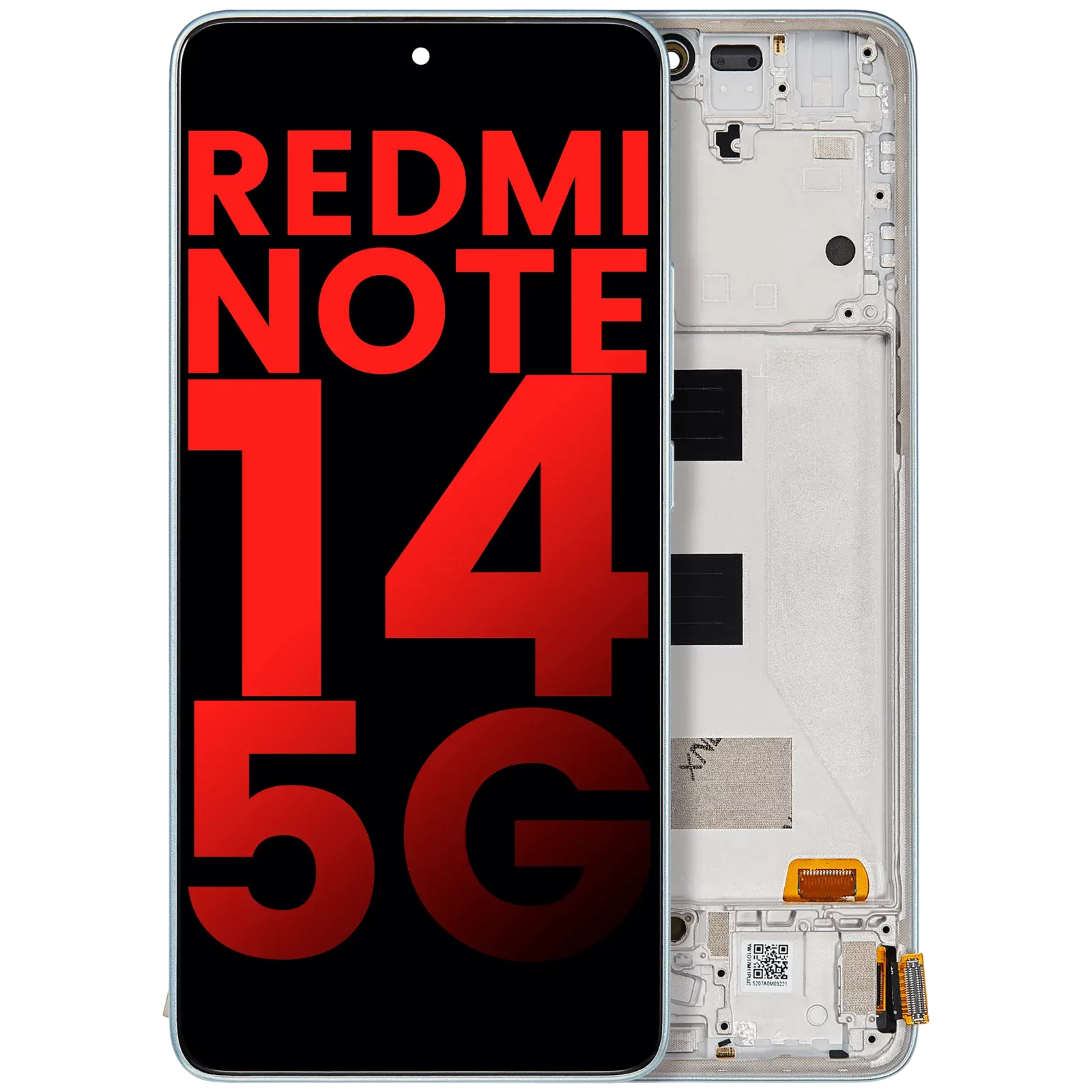 OLED Assembly With Frame For Xiaomi Redmi Note 14 5G (Aftermarket Plus) (Coral Green)