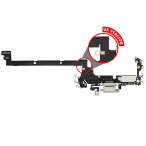 Charging Port Flex Cable For iPhone 17 Pro (Premium) (US Version) (Silver)